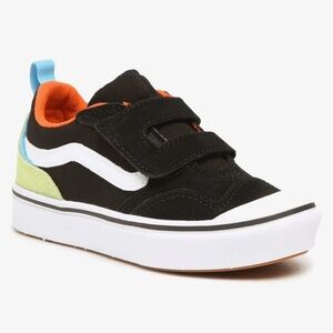 New Vans Kids Black, Orange & Blue Sneakers VN0A4U1PBML1 Size 13